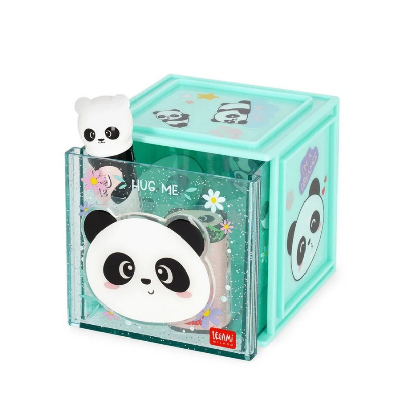 Κουτί αποθήκευσης γραφείου Legami Cutie Cube στοιβαζόμενο Panda