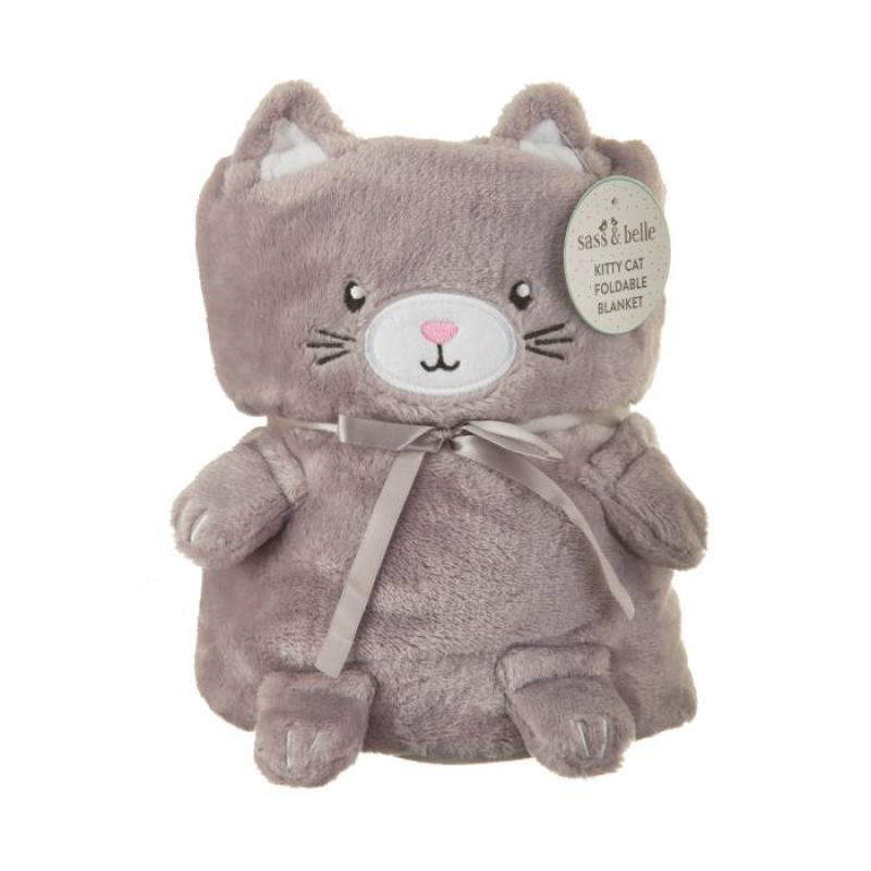 Κουβέρτα αγκαλιάς Sass & Belle Kitty Cat soft fleece BLK001