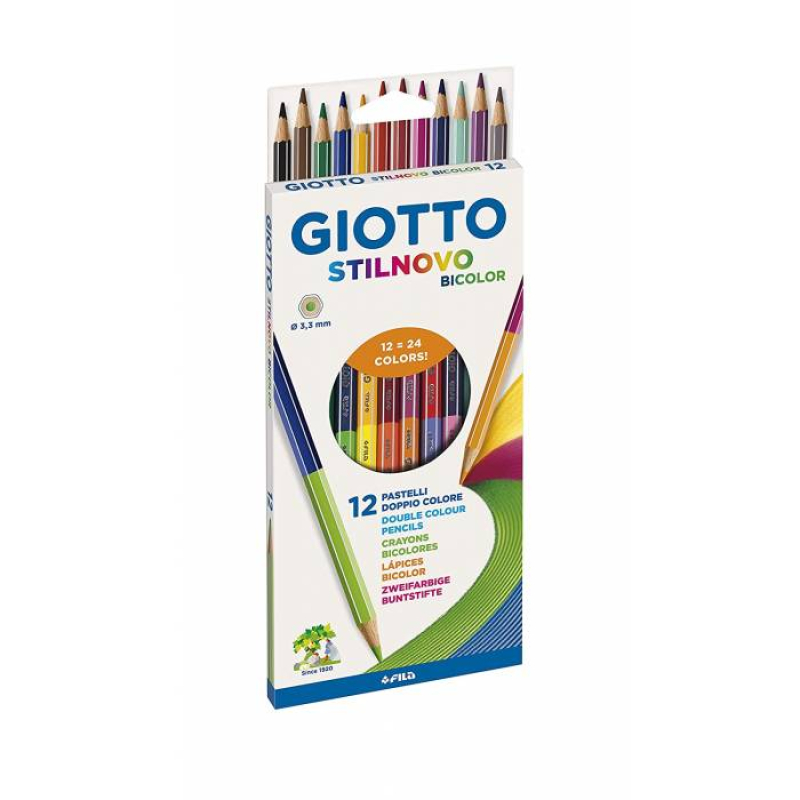 Ξυλομπογιές Giotto Stilnovo Bicolor 12 τεμ.