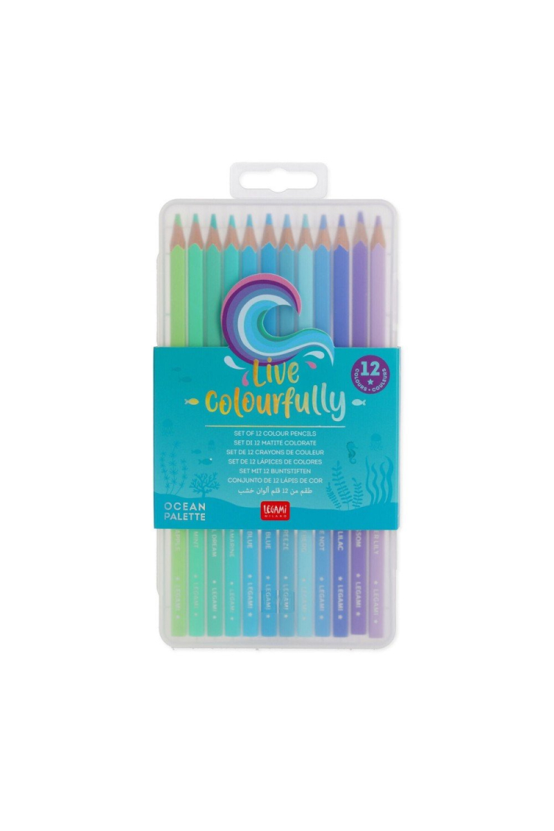 Ξυλομπογιές Legami Live Colourfully Cyan 12τεμ.