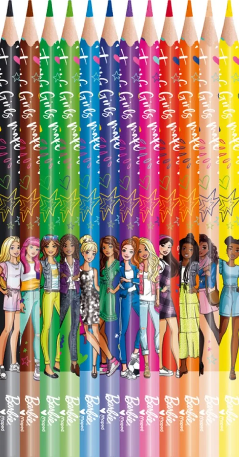 Ξυλομπογιές Maped Barbie 12 τεμ