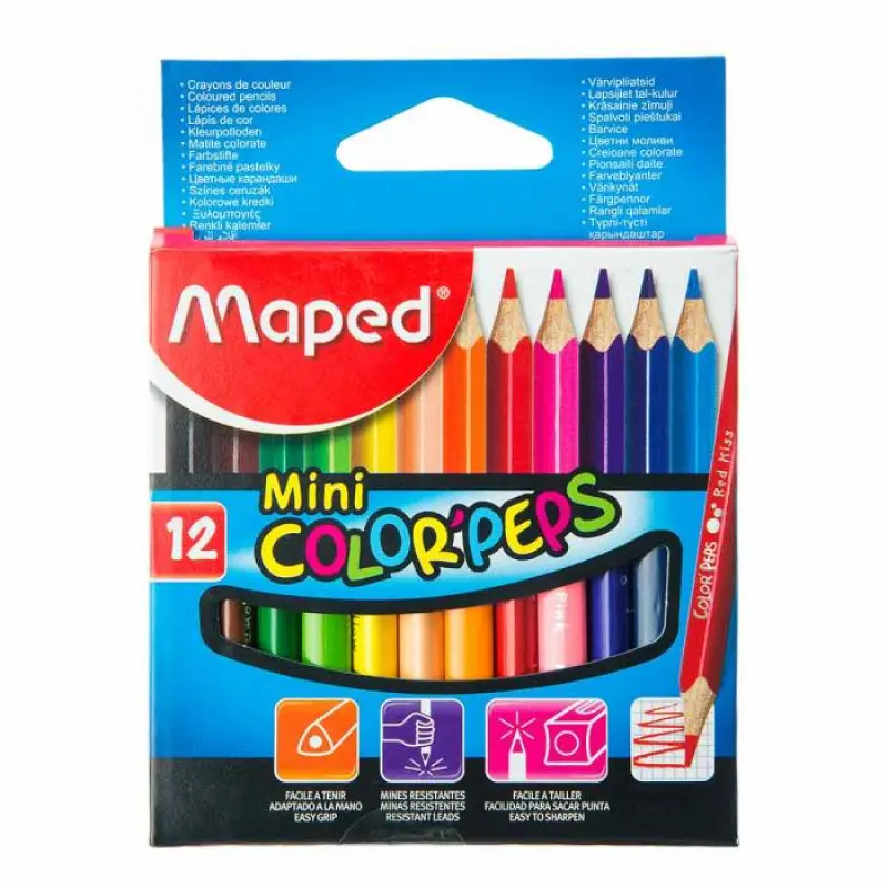 Ξυλομπογιές Maped Color Peps mini 12 τεμ.