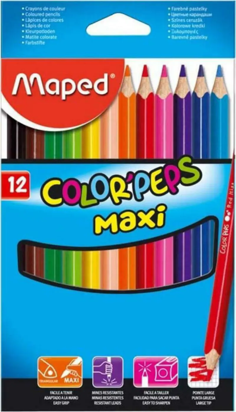 Ξυλομπογιές Maped Color Peps My first jumbo 12 τεμ 834010