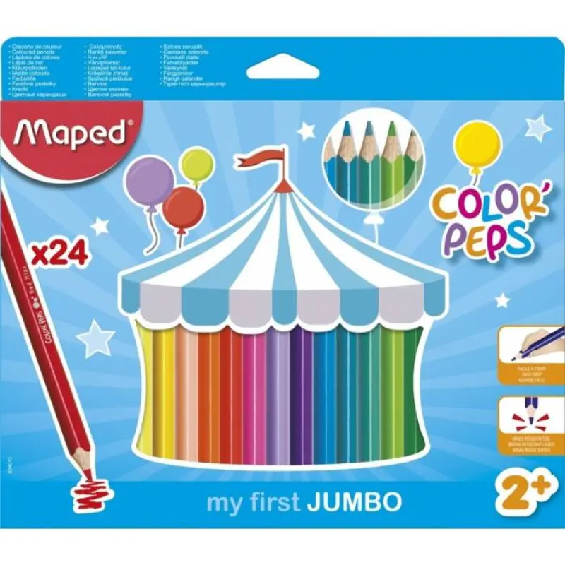 Ξυλομπογιές Maped Color Peps My first jumbo 24 τεμ 834013