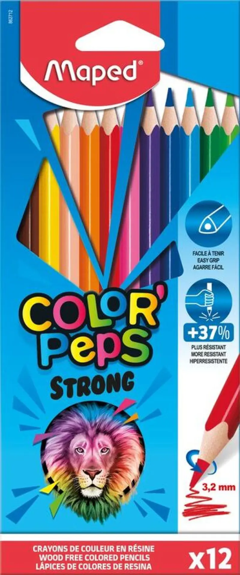 Ξυλομπογιές Maped Strong 12 τεμ