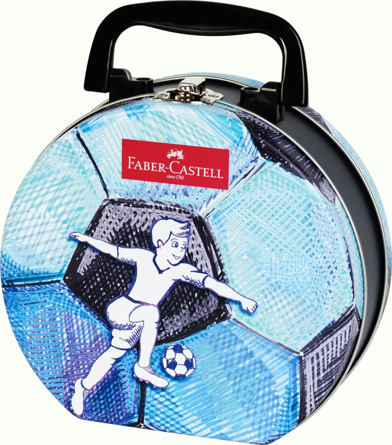 Μαρκαδόροι Faber Castell Connector σε μεταλλικό βαλιτσάκι Ποδόσφαιρο 33 τεμ