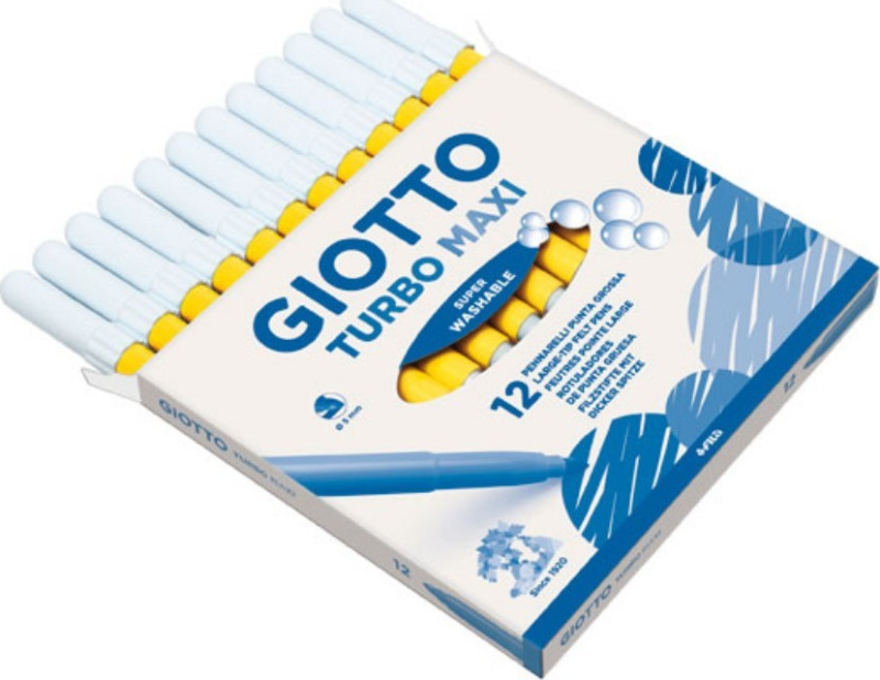 Μαρκαδόροι Giotto Χοντροί Turbo Maxi κίτρινο 12 τεμ. 456002