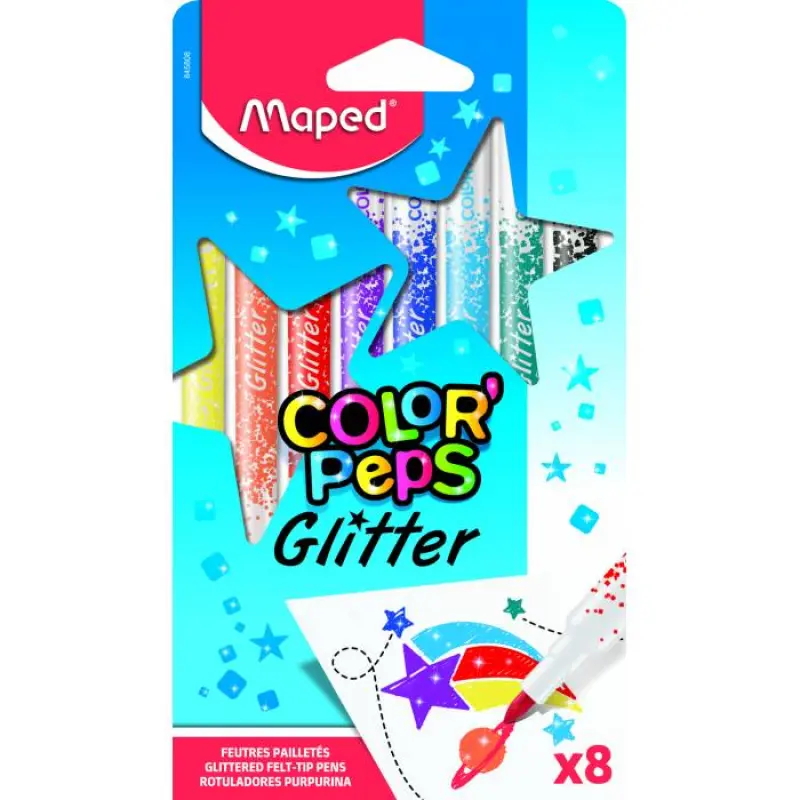 Μαρκαδόροι Maped Color Peps Glitter 8 τεμ