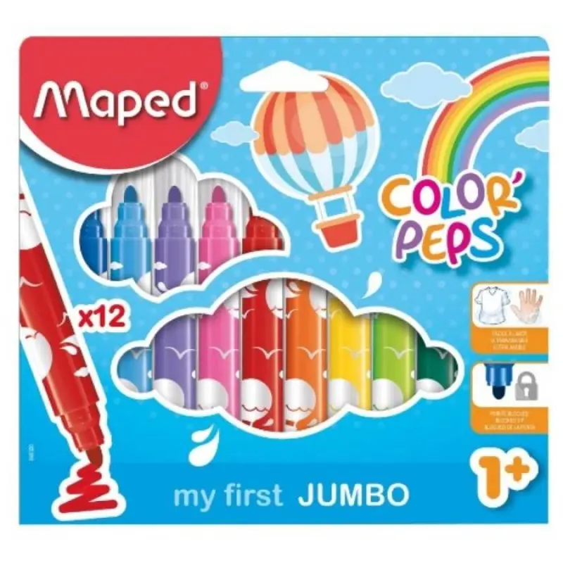 Μαρκαδόροι Maped Color Peps my first Jumbo 12 τεμ 846020