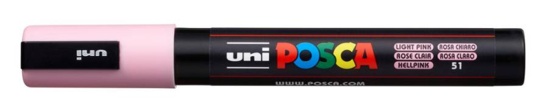 Μαρκαδόρος Posca PC-5M Light Pink