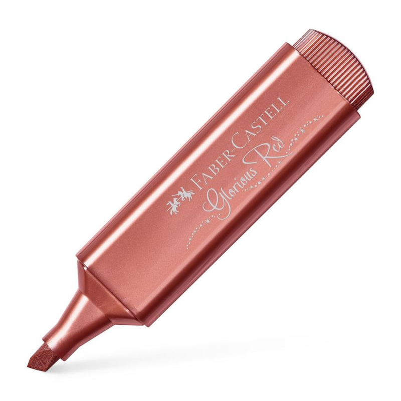 Μαρκαδόρος Υπογράμμισης Faber Castell 1546 μεταλλικό κόκκινο