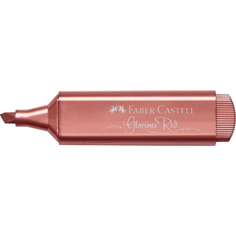 Μαρκαδόρος Υπογράμμισης Faber Castell 1546 μεταλλικό κόκκινο