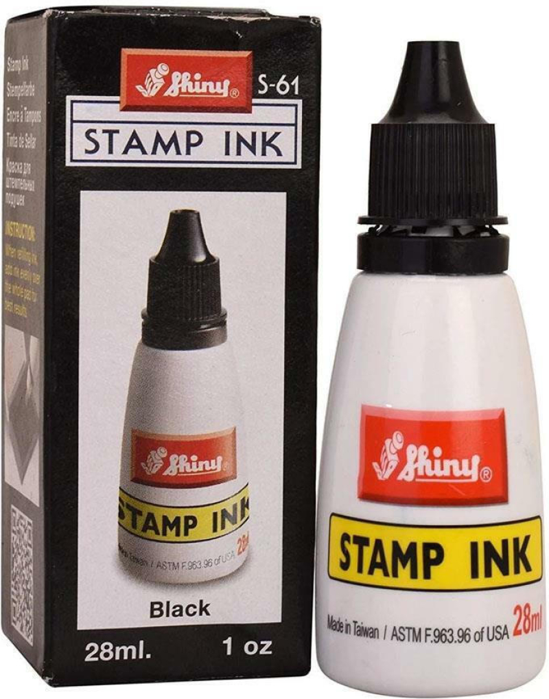 Μελάνι σφραγίδας Shiny S-61 μαύρο 28 ml