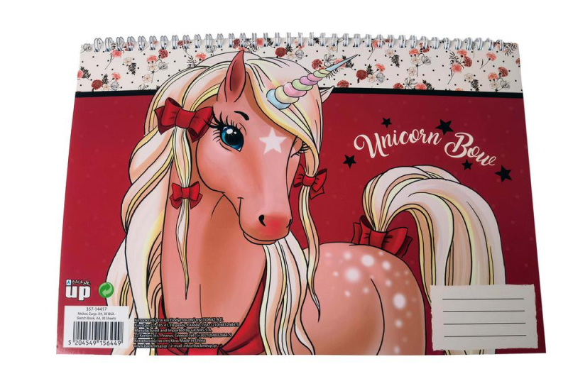 Μπλοκ Ζωγραφικής BMU Unicorn Bow A4 30φυλ.