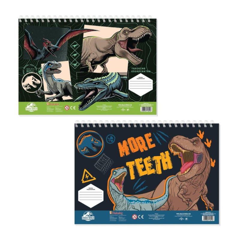 Μπλοκ Ζωγραφικής Jurassic 40φυλ 2 σχέδια