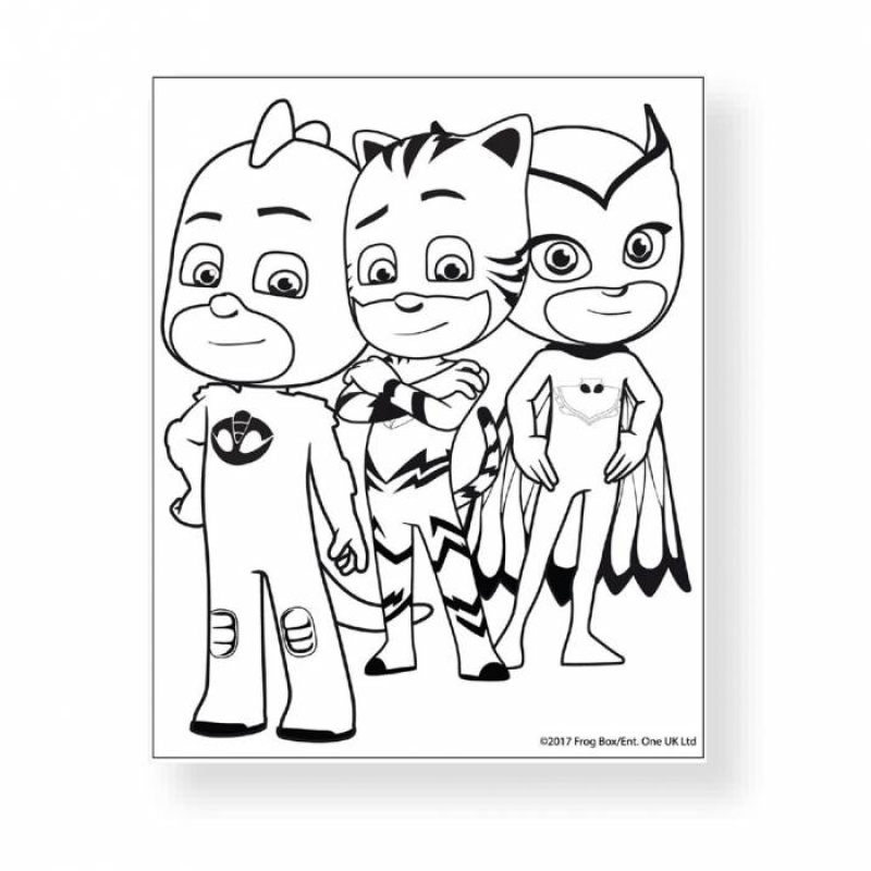 Μπλοκ Ζωγραφικής Pj Masks 16σελ. χρωματισμού και 2σελ. αυτοκόλλητα