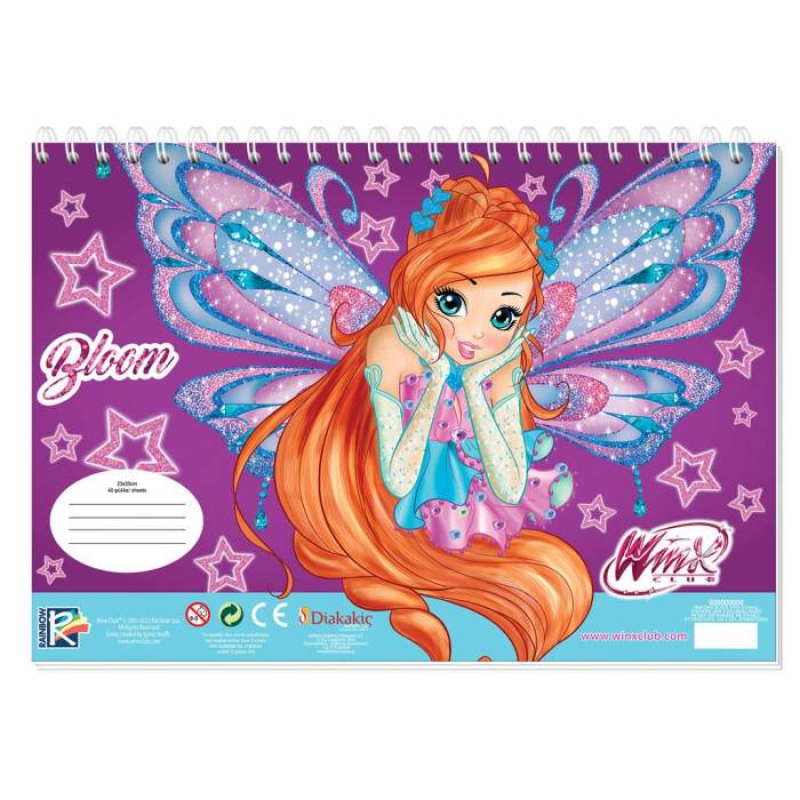 Μπλοκ Ζωγραφικής Winx 23x33cm 40φυλ.