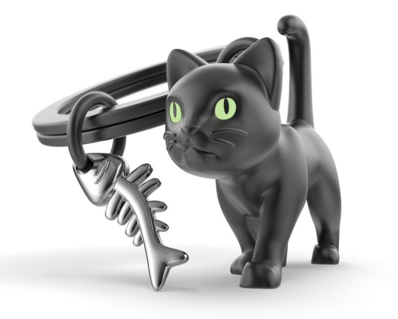 Μπρελόκ Metalmorphose Black cat