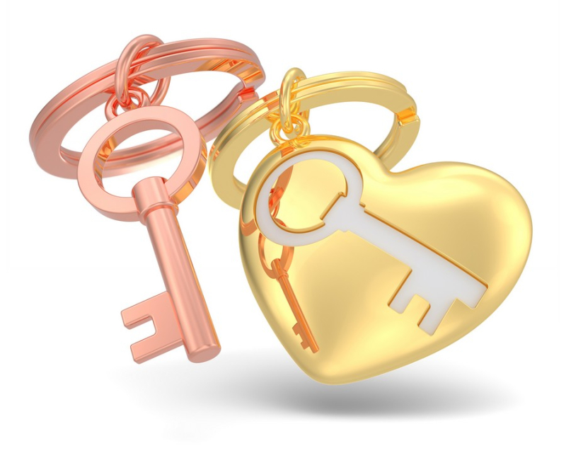 Μπρελόκ Metalmorphose 'Key to my heart'