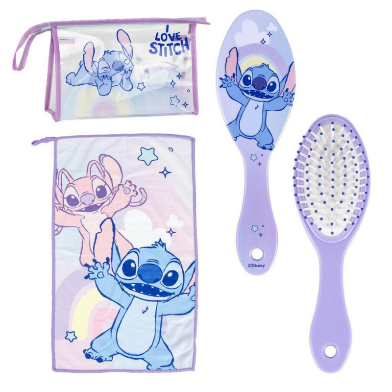 Νεσεσέρ Ταξιδιού Lilo and Stitch με πετσέτα & βούρτσα διάφανο