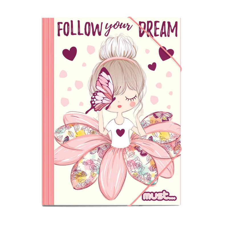Ντοσιέ με λάστιχο Butterfly Girl A4