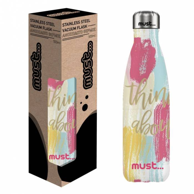 Παγούρι θερμός ανοξείδωτος Must μπλε 500ml