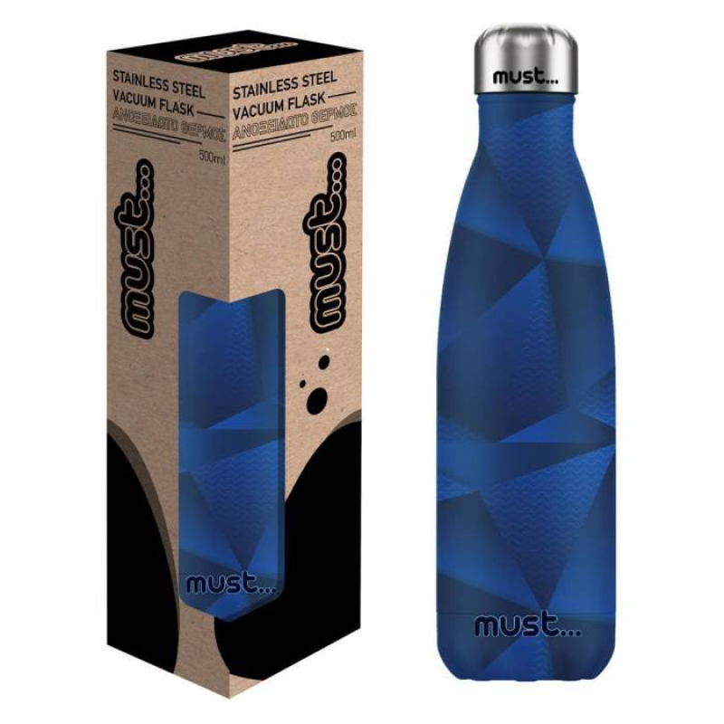 Παγούρι θερμός ανοξείδωτος Must μπλε 500ml