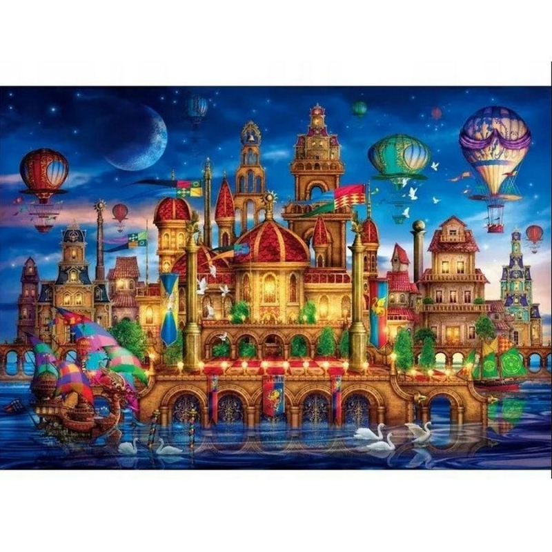 Παζλ Clementoni Fairytale city Downtown 1000 τεμ