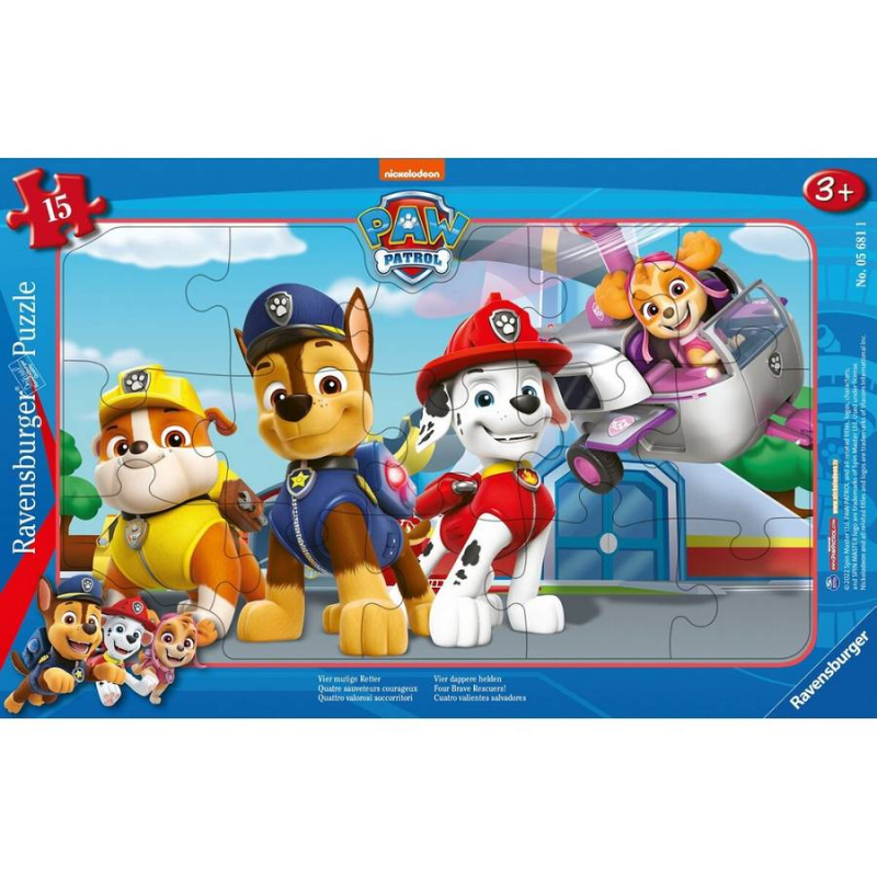 Παζλ Καρτέλα Ravensburger 15 τεμ Paw Patrol