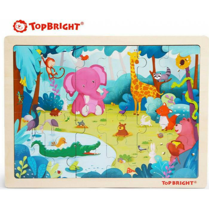 Παζλ Top Bright Forest Animal ξύλινο 24 τεμ