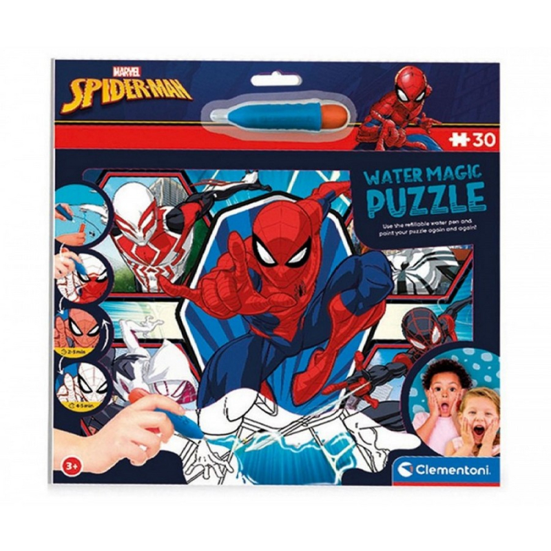 Παζλ χρωματισμού με νερό Clementoni Spiderman 30 τεμ