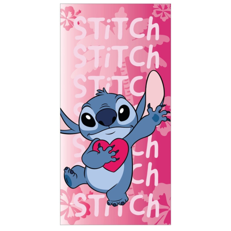 Πετσέτα θαλάσσης Stitch Heart 140x70cm