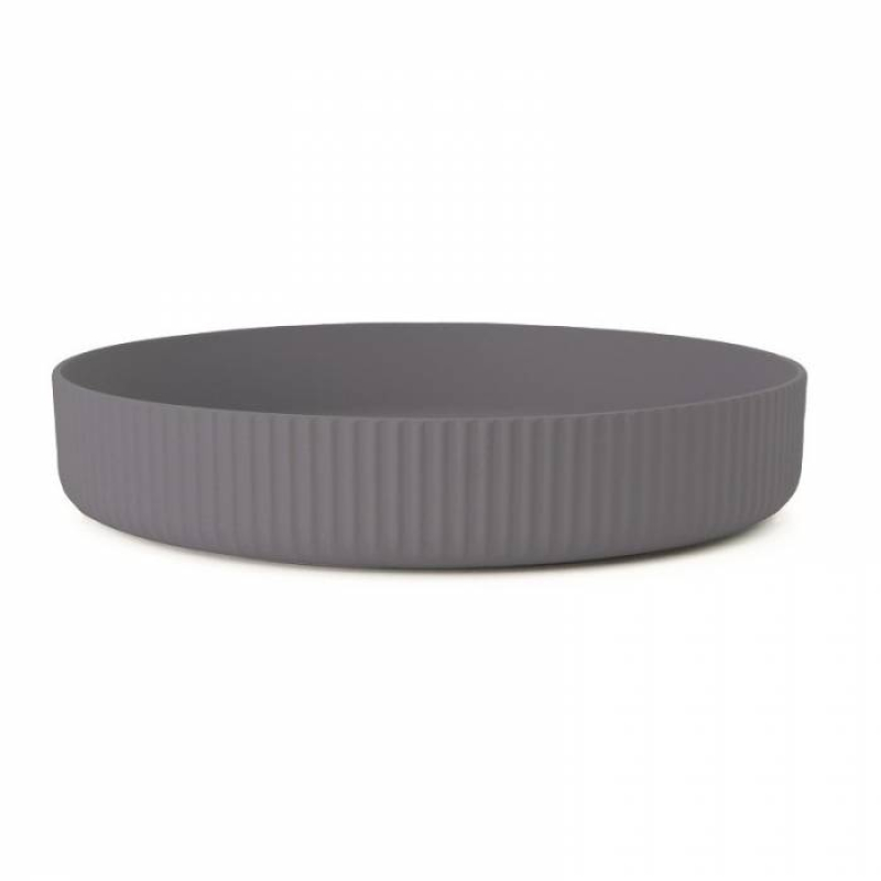 Πιατέλα σερβιρίσματος Bioloco plant deluxe dark grey 27x5cm