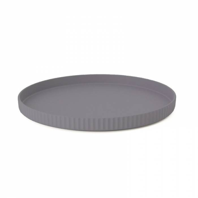 Πιάτο μεγάλο Bioloco plant deluxe dark grey 25x2cm