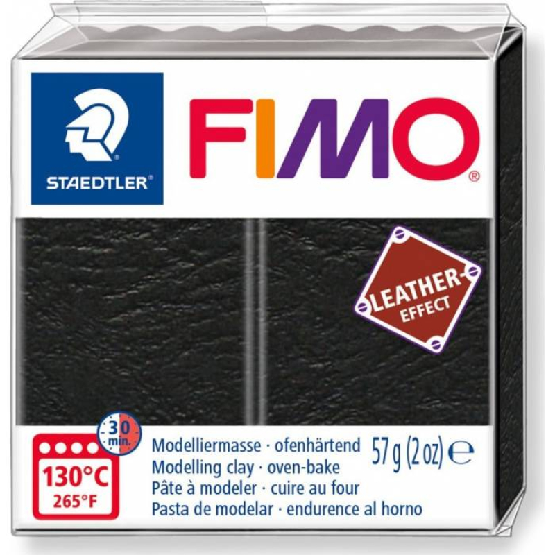 Πηλός Staedtler Fimo Leather Black 229 57gr