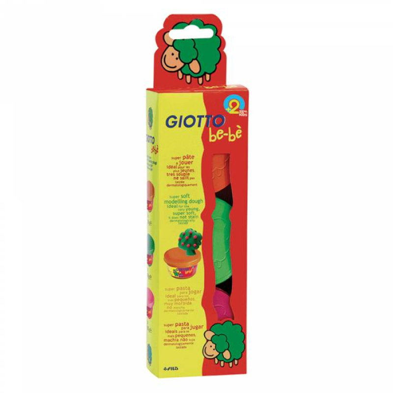 Πλαστοζυμαράκια Giotto Bebe 3x100gr πορτοκαλί,πράσινο, φουξ