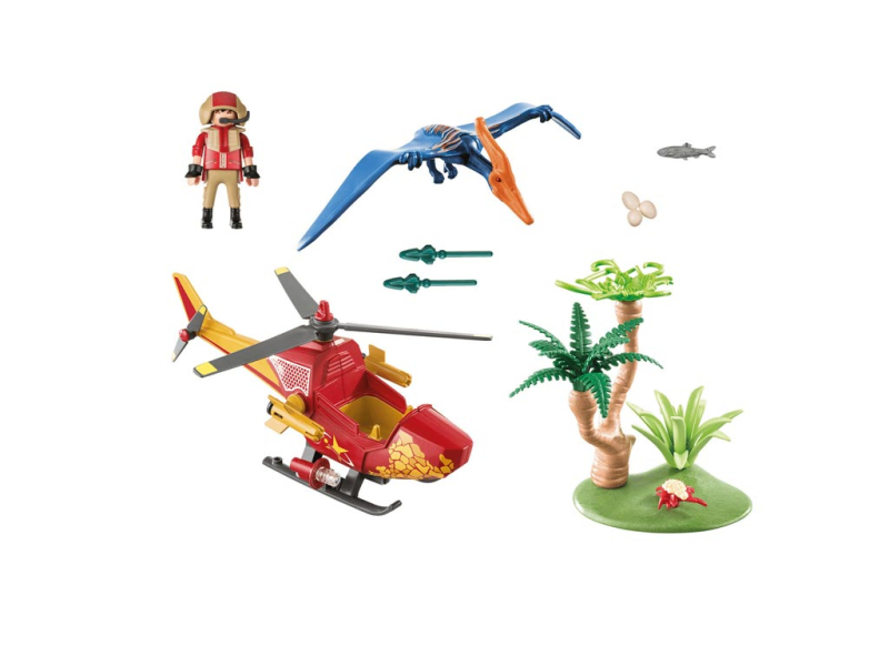 Playmobi Dinosaur helicopter with pterosaurs
