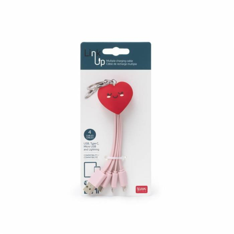 Πολλαπλό καλώδιο φόρτισης Legami Link Up Heart