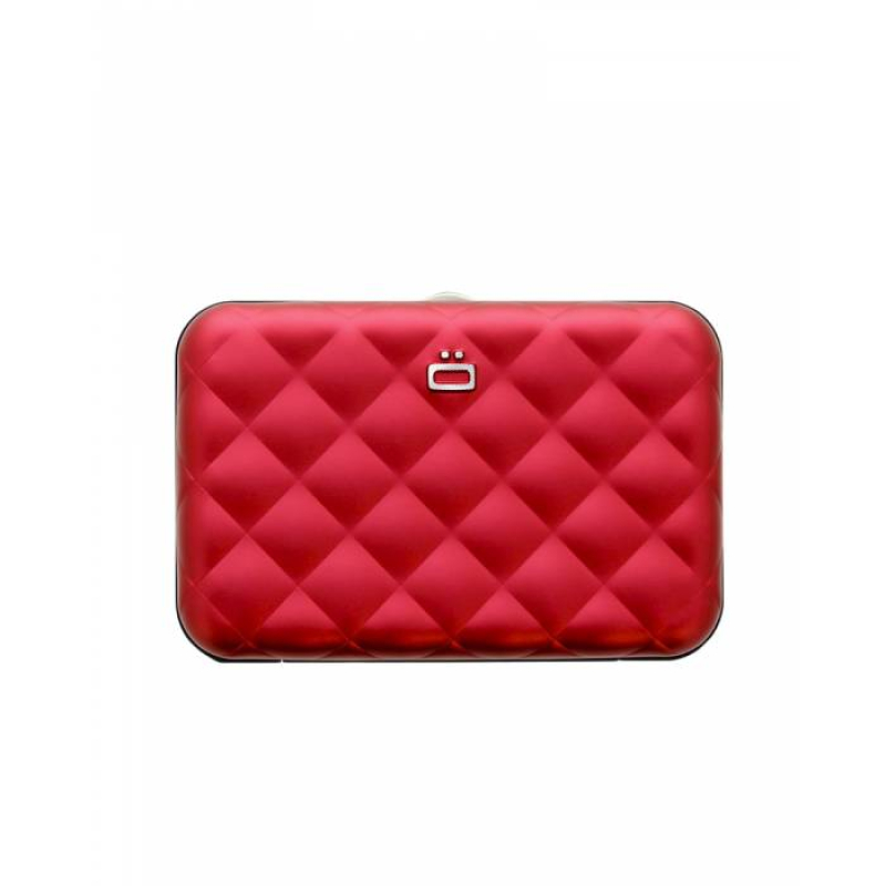 Πορτοφόλι αλουμινίου OGON Quilted Button Red