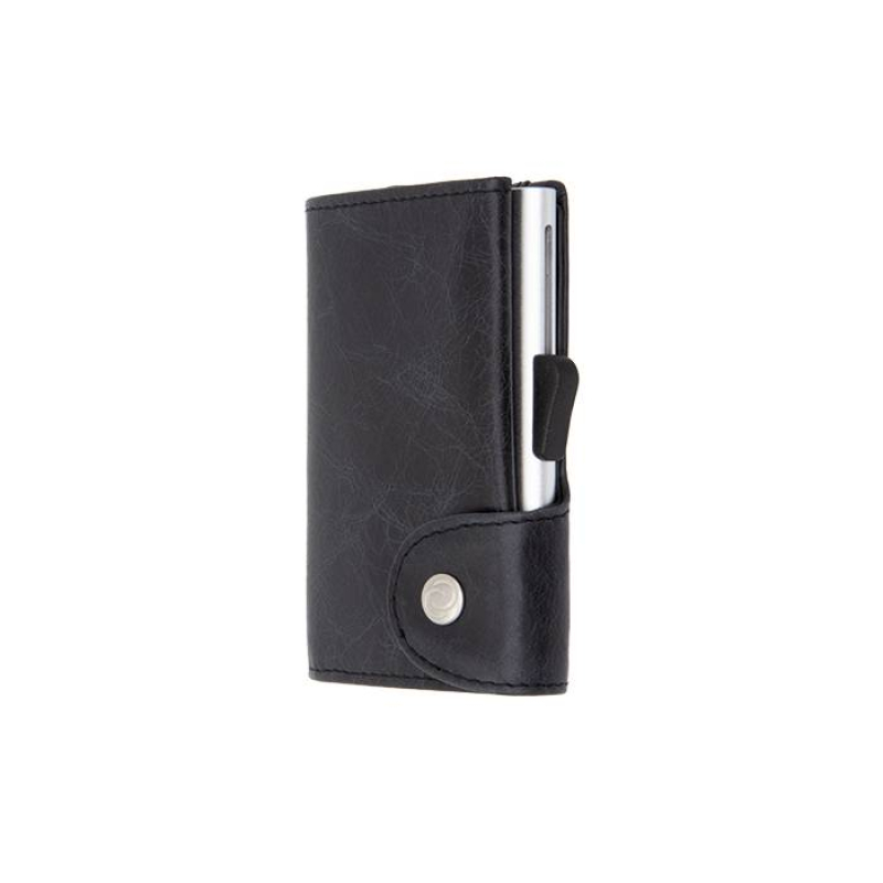 Πορτοφόλι Θήκη Πιστωτικών C-Secure με προστασία RFID Blackwood