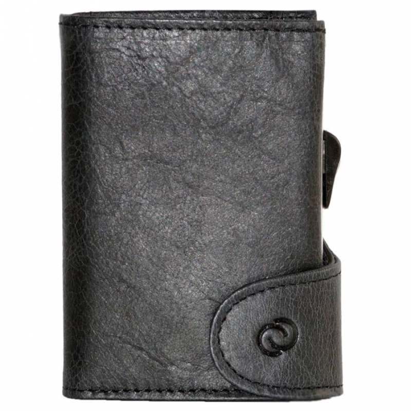 Πορτοφόλι Θήκη Πιστωτικών C-Secure με προστασία RFID Blackwood