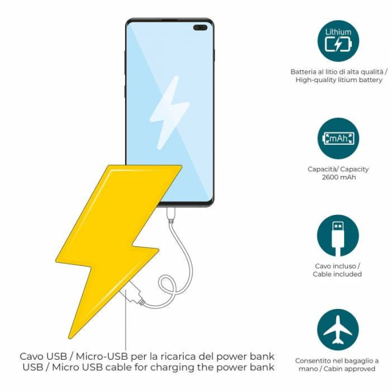 Power Bank Legami Flash 2600mAh POW0009