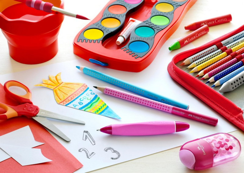 Ψαλίδι Faber Castell Grip κόκκινο