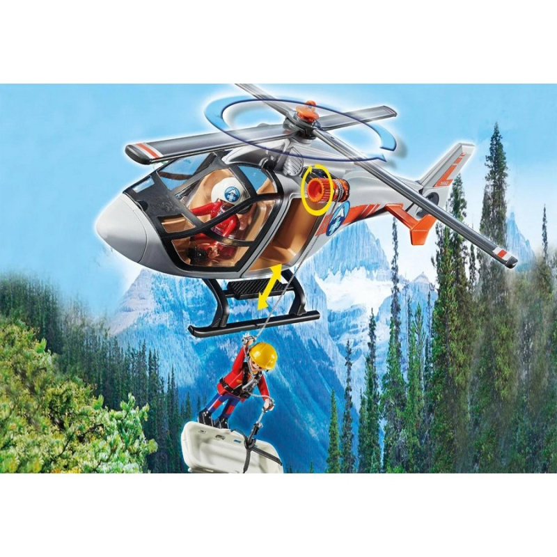 Rescue Action Playmobil Επιχείρηση Διάσωσης Μοτοσικλετιστή στο Βουνό