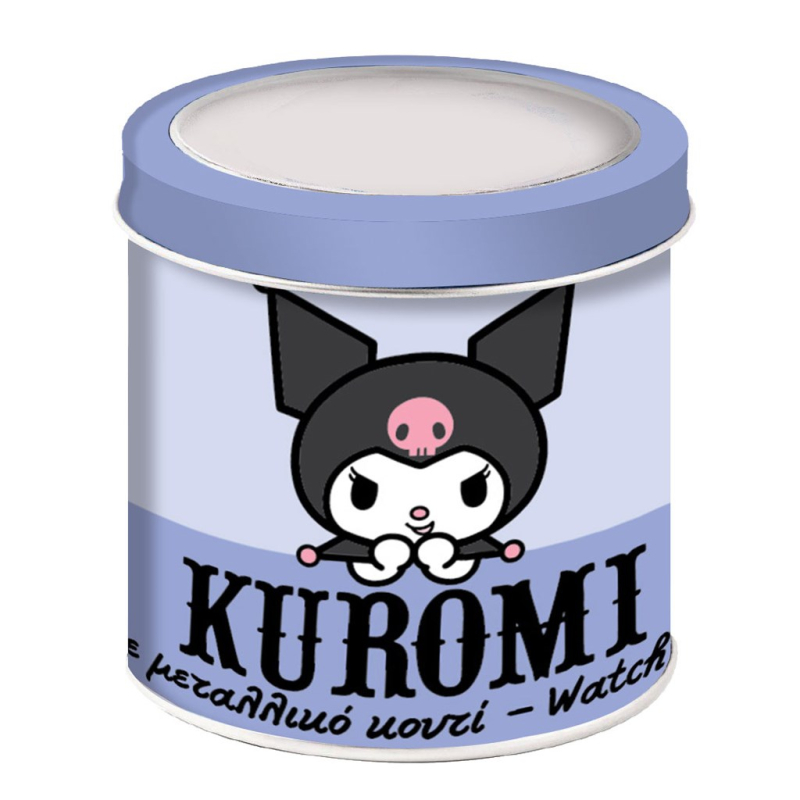 Ρολόι σε μεταλλικό κουτί Kuromi