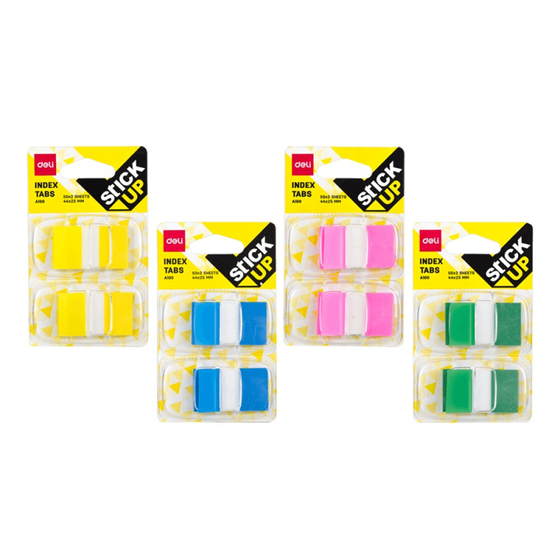 Σελιδοδείκτες αυτοκόλλητοι Deli 2x50φ 45x25mm 4 χρώματα