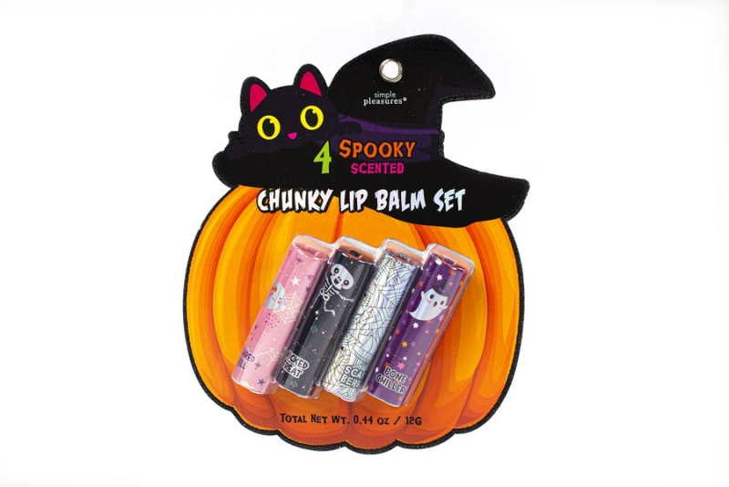 Σετ Lip Balm Tri-Coastal Pumpkin with witch's hat 4 τεμ