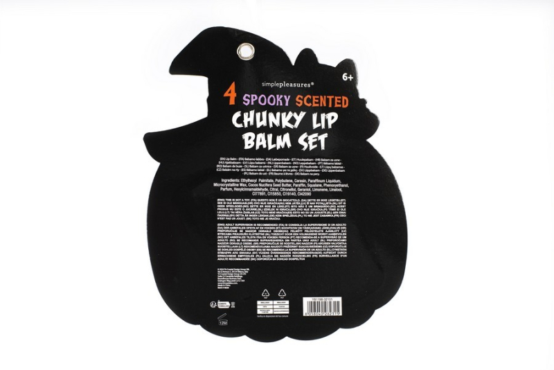Σετ Lip Balm Tri-Coastal Pumpkin with witch's hat 4 τεμ