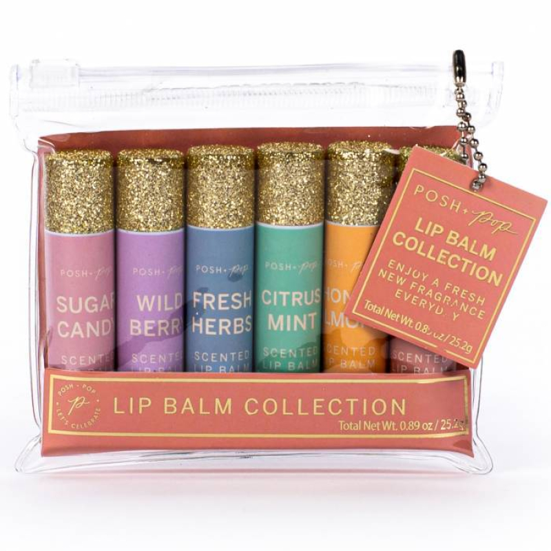 Σετ 6 τεμ Lip Balm Tri-Coastal glitter 6x4,2g