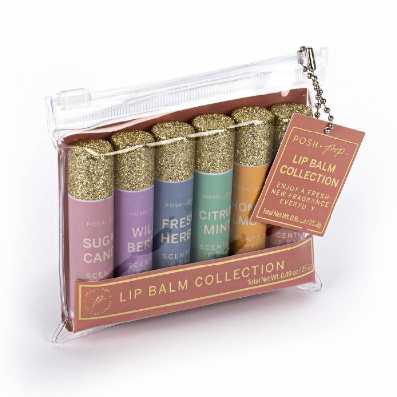 Σετ 6 τεμ Lip Balm Tri-Coastal glitter 6x4,2g